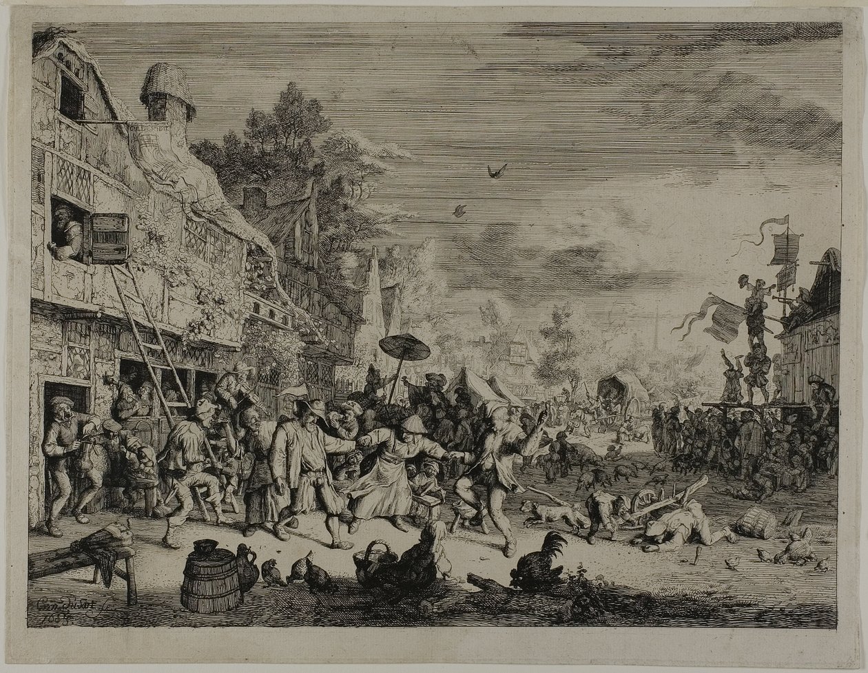 Landsbyfesten af Cornelis Dusart