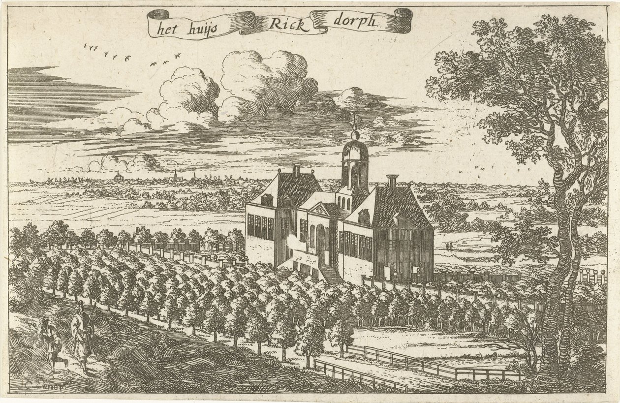 Landejendom i Rijksdorp huset Rick Dorph (titel på objekt) af Cornelis Elandts