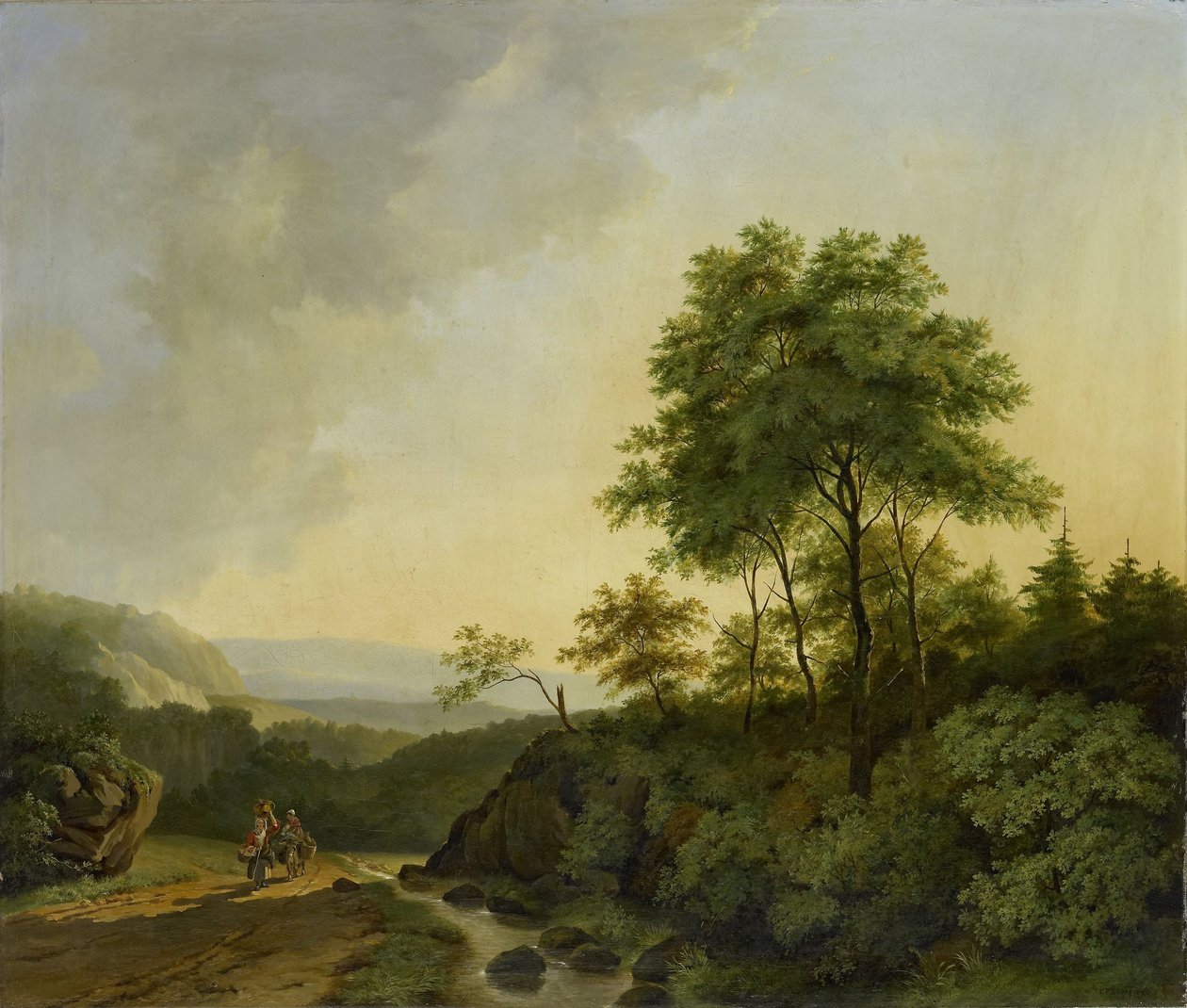 Udsigt i Harzen af Cornelis Francois Roos