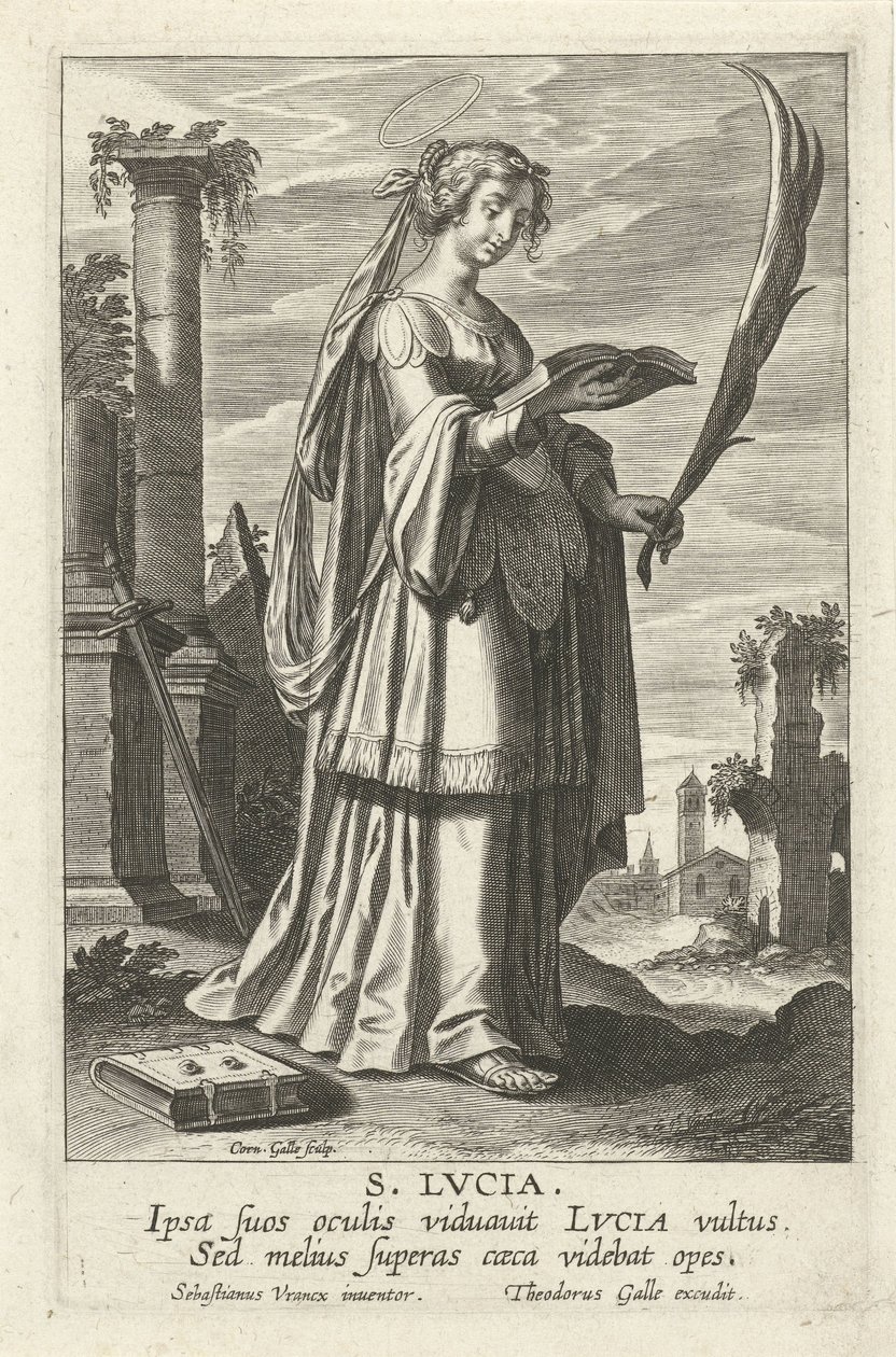 H. Lucy Mirror of the Illustrious Virgins (serietitel) af Cornelis Galle (I)