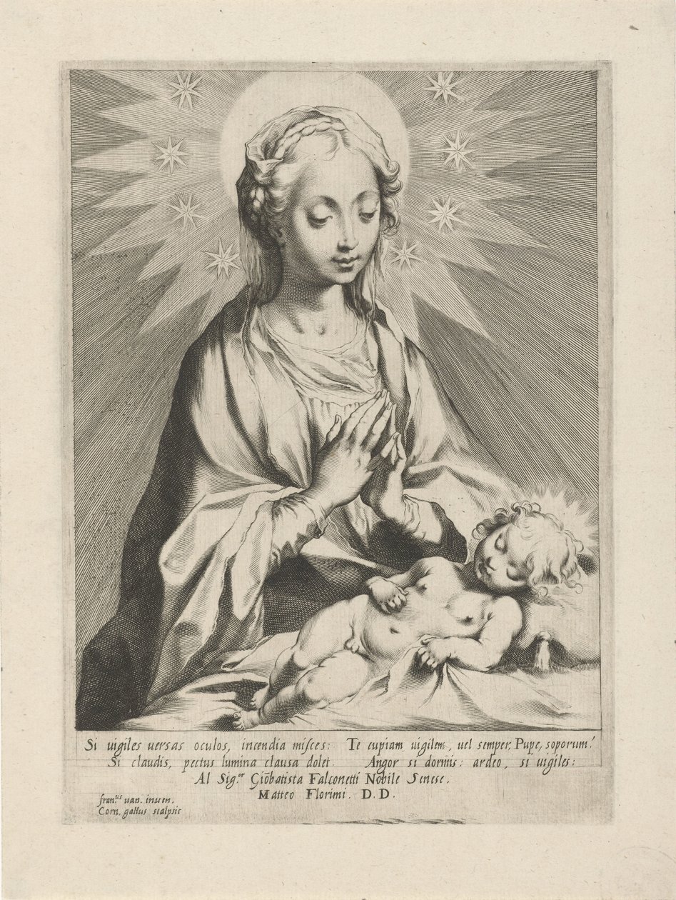 Maria forguder Kristusbarnet af Cornelis Galle (I)