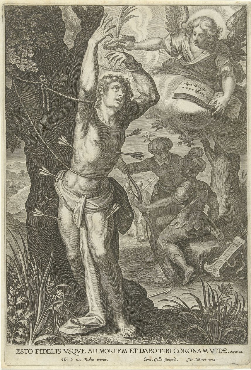 Sankt Sebastians martyrium af Cornelis Galle (I)