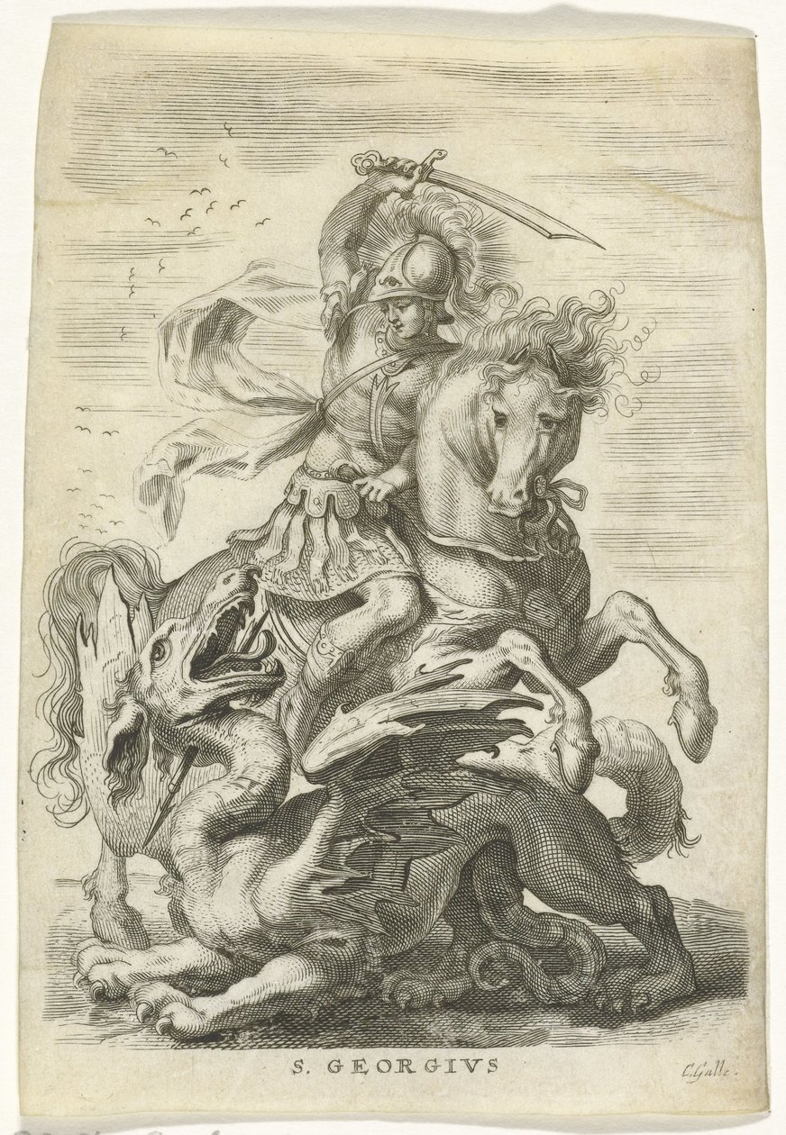 H. Joris kæmper mod dragen af Cornelis Galle (II)