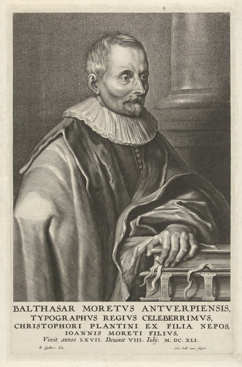 Portræt af Balthasar Moretus af Cornelis Galle (II)