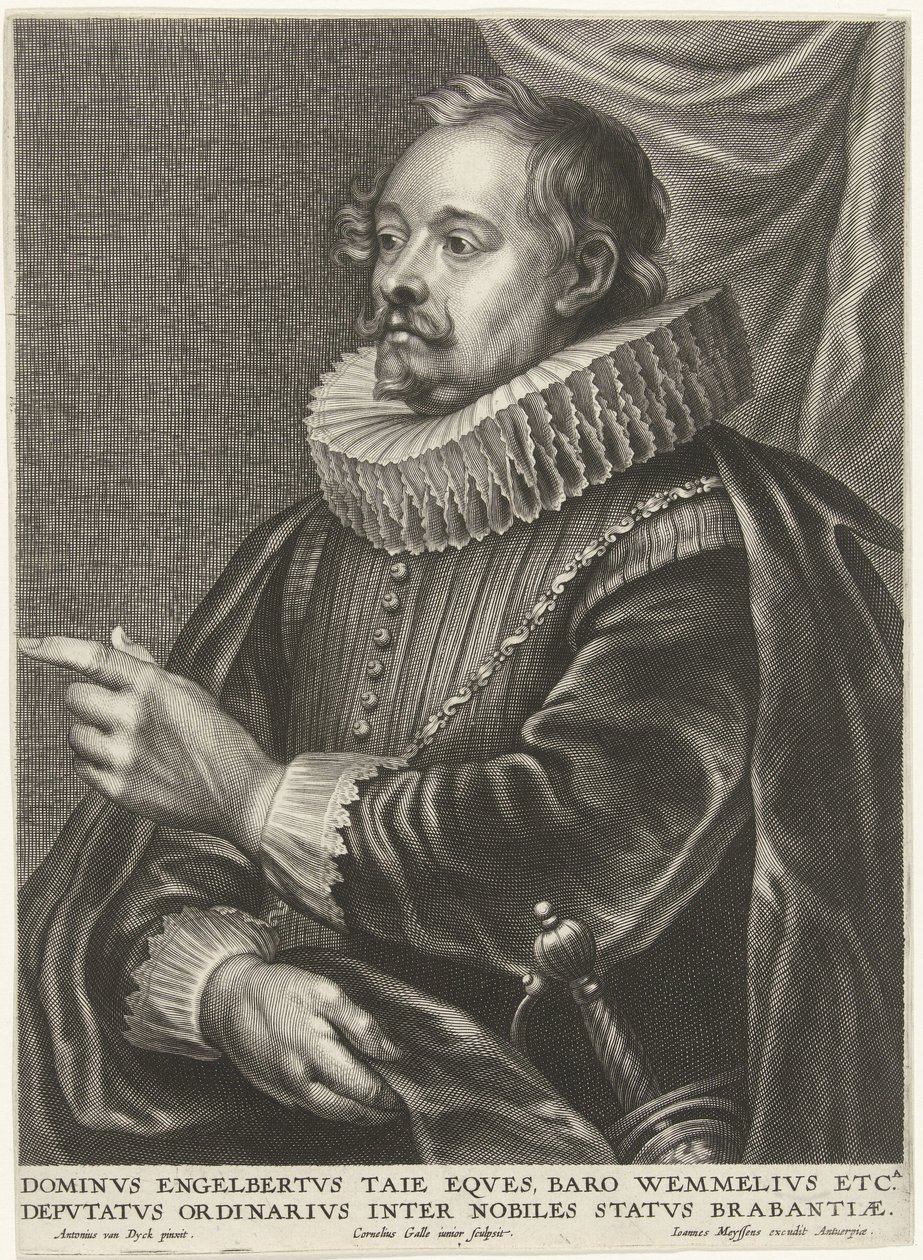 Portræt af Engelbert Tajé, baron van Wemmel af Cornelis Galle (II)