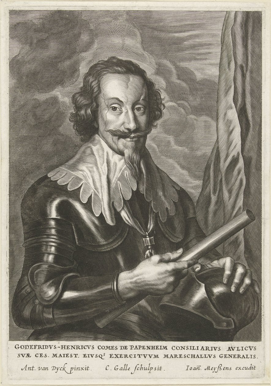 Portræt af Gottfried Heinrich, greve af Pappenheim af Cornelis Galle (II)