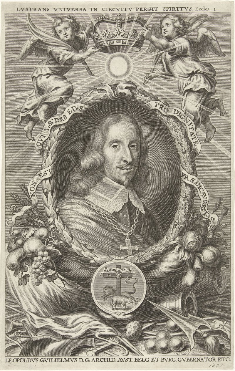 Portræt af Leopold Willem, ærkehertug af Østrig af Cornelis Galle (II)