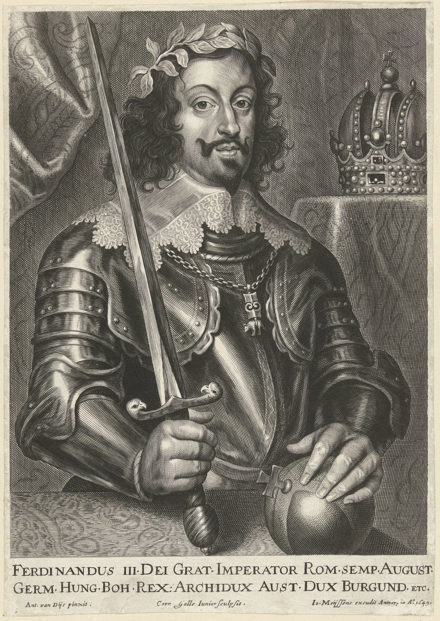 Portræt af kejser Ferdinand III af Cornelis Galle (II)