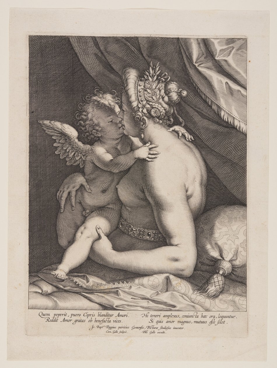 Venus og Amor af Cornelis Galle I