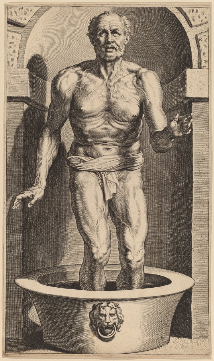 Seneca står i badet af Cornelis Galle I after Sir Peter Paul Rubens