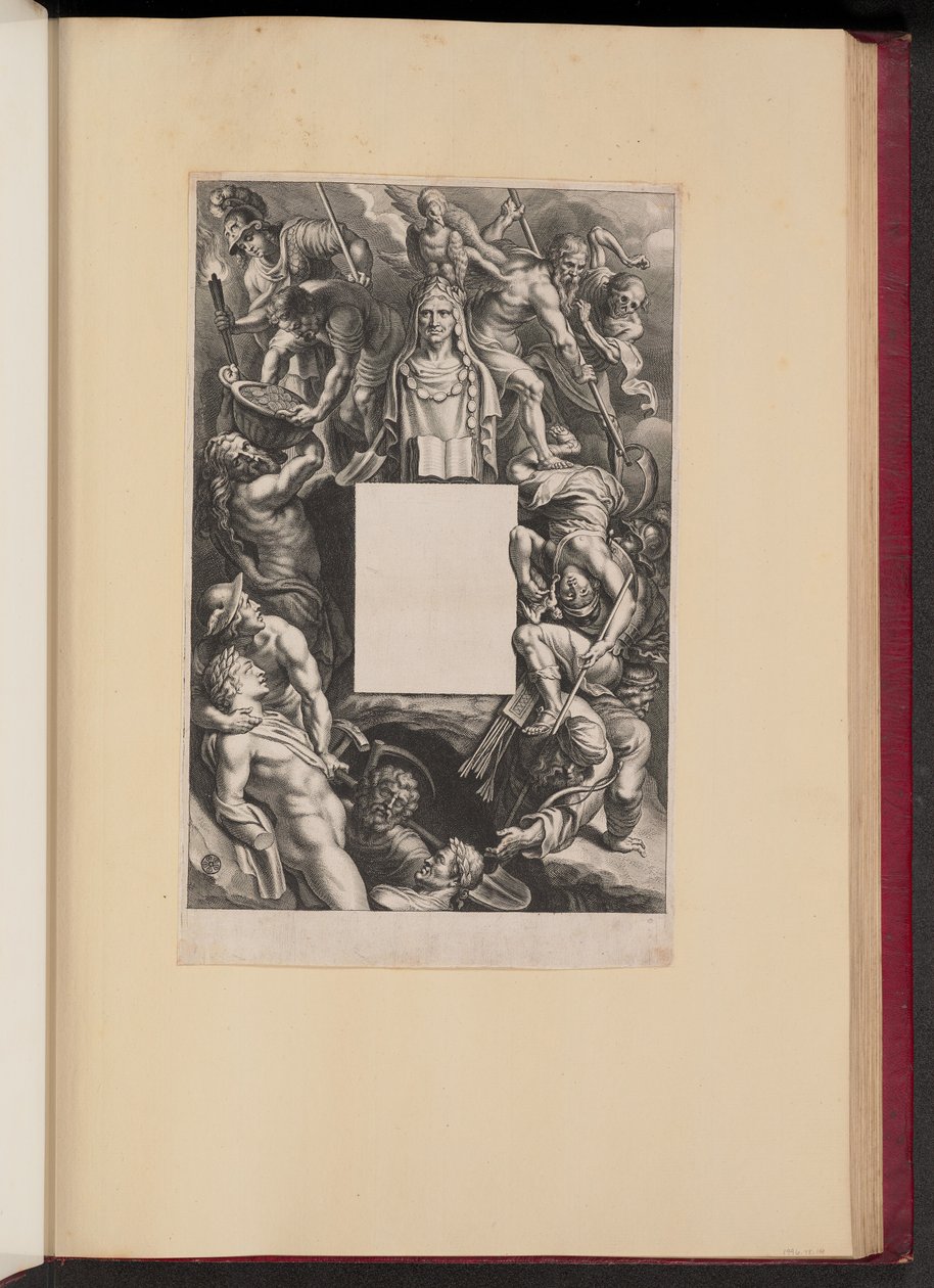 Titelside for Hubert Goltzius, monumenter fra den romerske og græske oldtid (Opera Omnia, I) af Cornelis Galle I after Sir Peter Paul Rubens