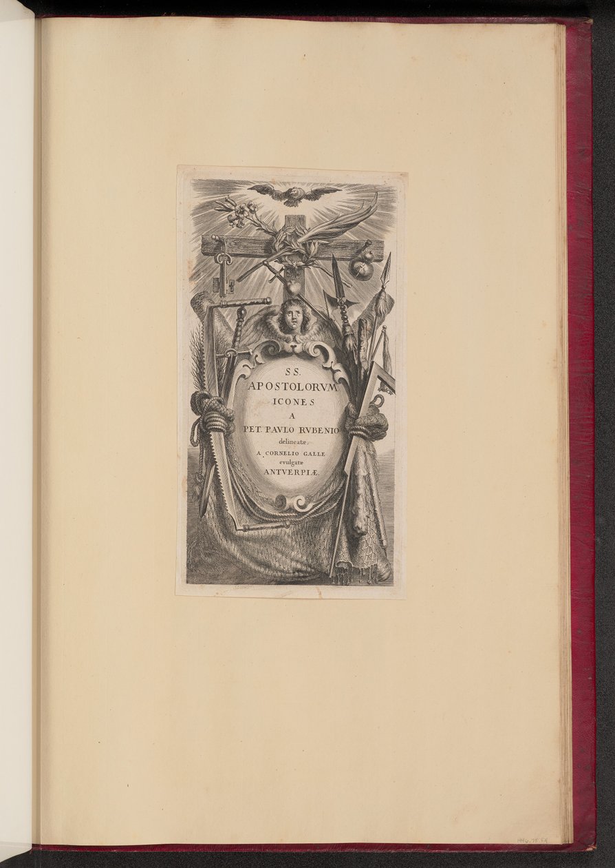 Titelplade til SS. Apostolorum ikoner af Cornelis Galle I after Sir Peter Paul Rubens