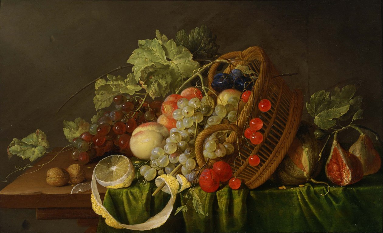 Stilleben med en frugtkurv, ca 1654 af Cornelis de Heem