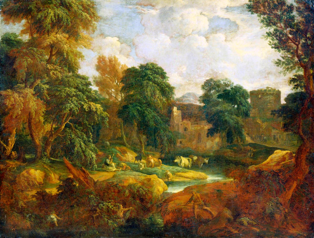 Flandern Landskab, 17. eller begyndelsen af 1700-tallet af Cornelis Huysmans