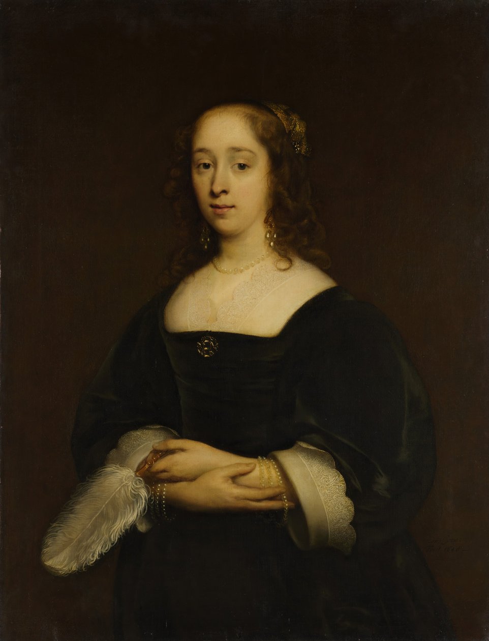 Portræt af en kvinde, 1648. af Cornelis Janssens van Ceulen