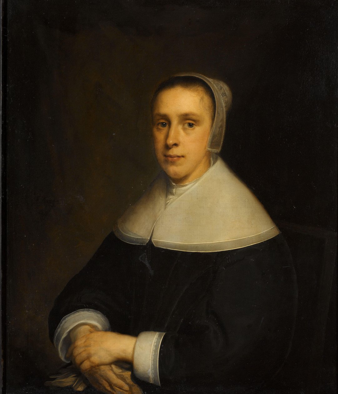 Portræt af Elisabeth Vervoorn (1617-57) Portræt af Elisabeth Vervoorn (1617-73), Johan van Somerens hustru af Cornelis Jonson van Ceulen (I)