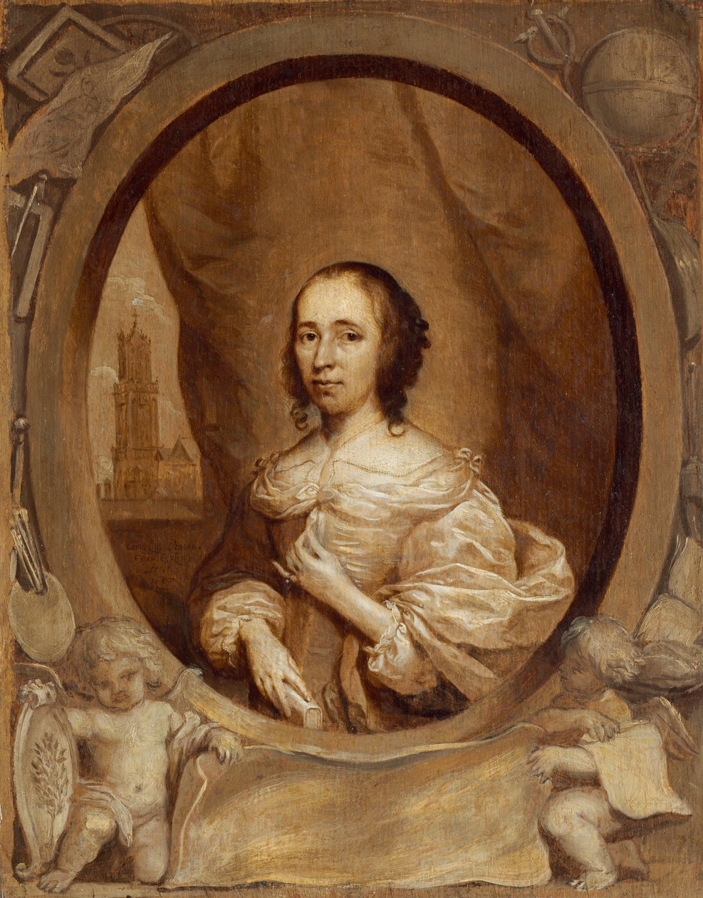 Anna Maria van Schurman af Cornelis Jonson van Ceulen
