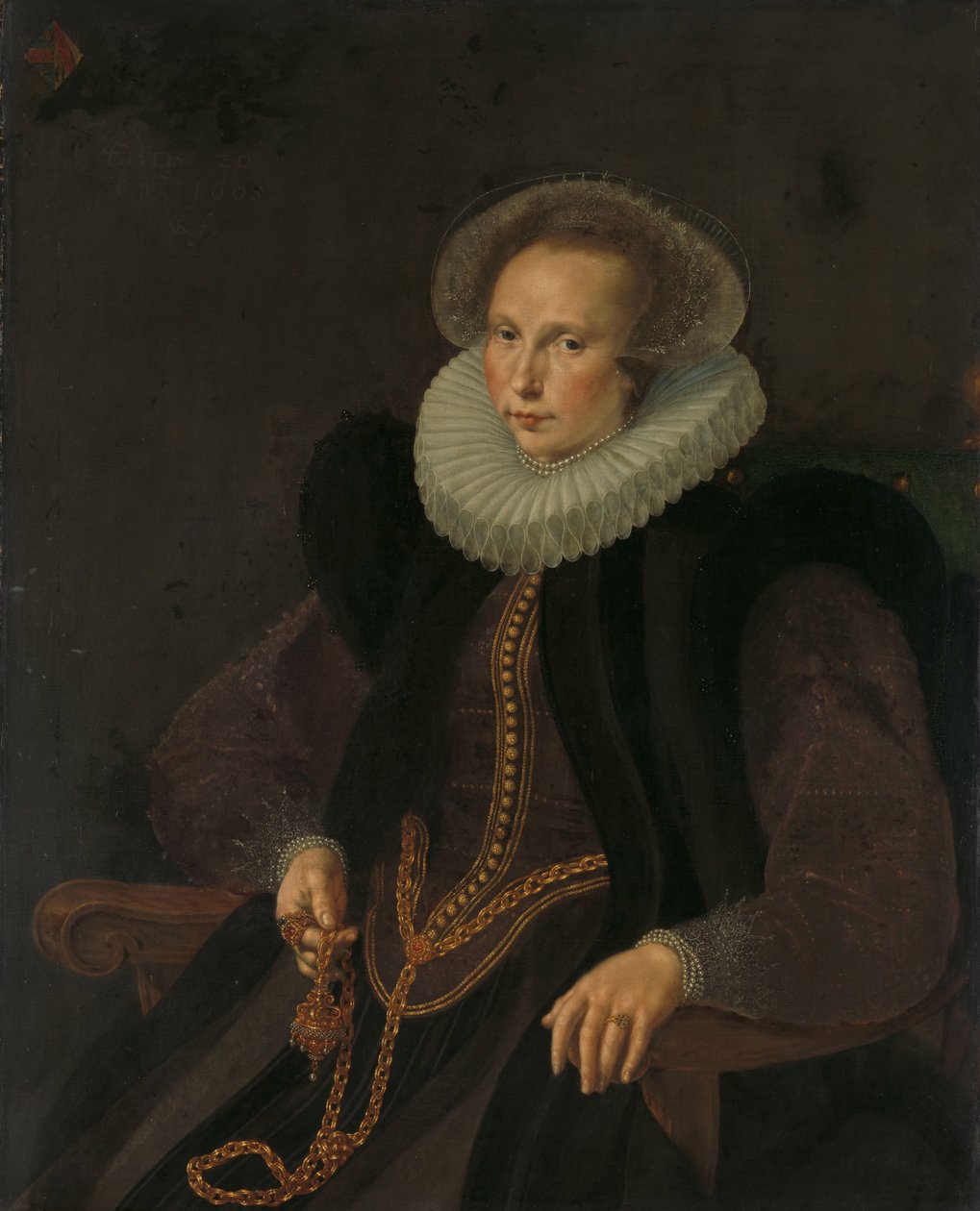 Griete Jacobsdr van Rhijn (1585-1652), hustru til Jacob Cornelisz Banjaert, kaldet van Neck af Cornelis Ketel