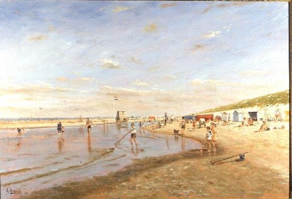 Padling ved lavvande af Cornelis Koppenol