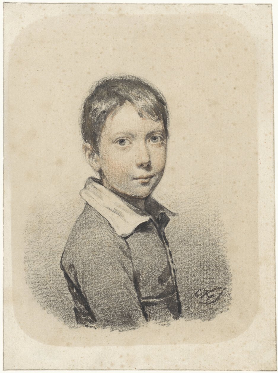 Portræt af Gerardus Arnoldus Nicolaus Allebé som ung af Cornelis Kruseman