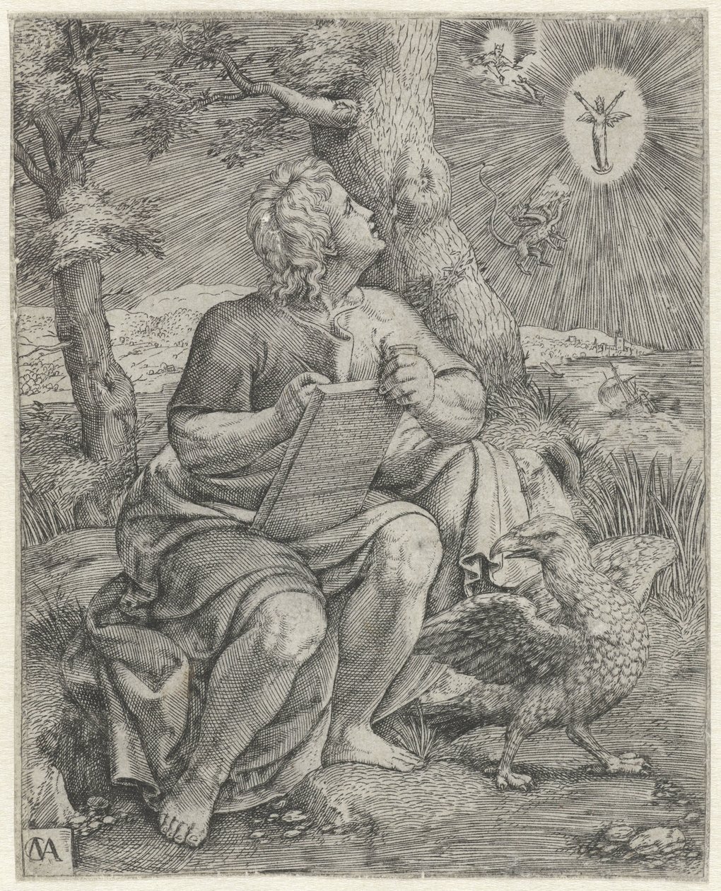 Johannes evangelisten De fire evangelister (serietitel) af Cornelis Massijs