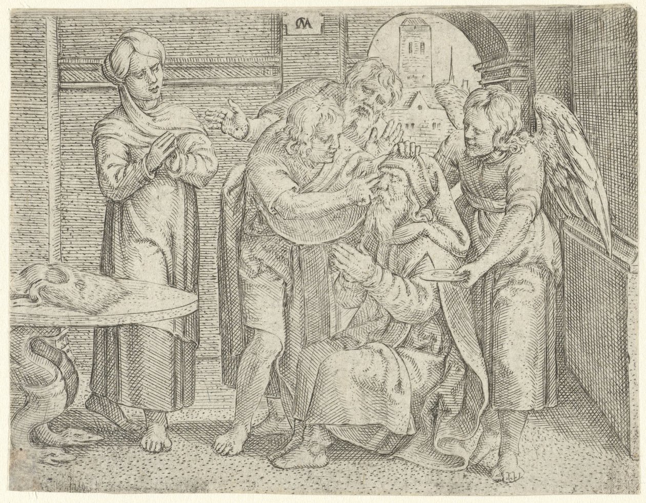 Helbredelse af Tobit Historien om Tobias (serietitel) af Cornelis Massijs
