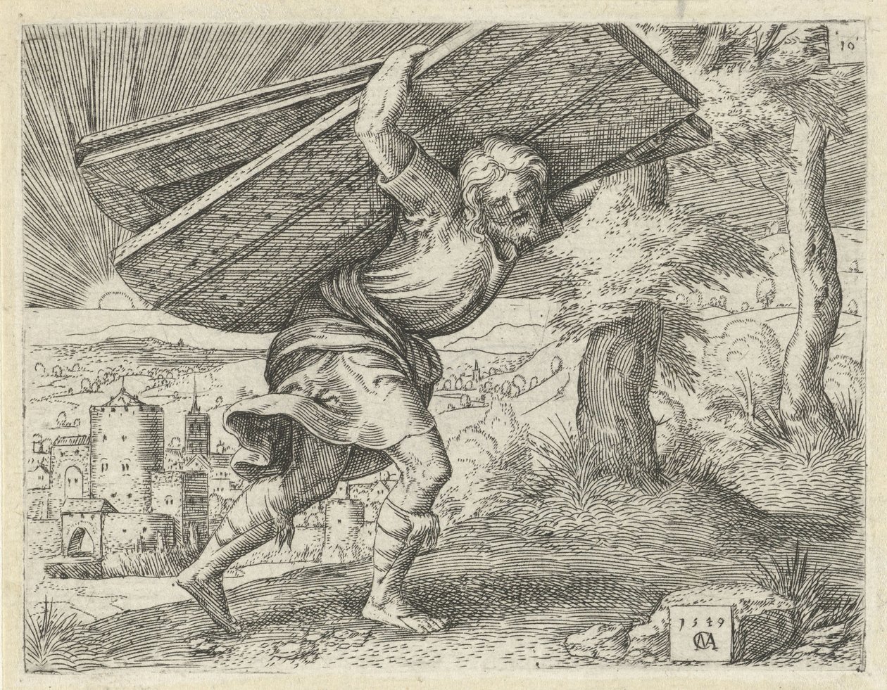 Samson bærer Gazas porte History of Samson (serietitel) af Cornelis Massijs