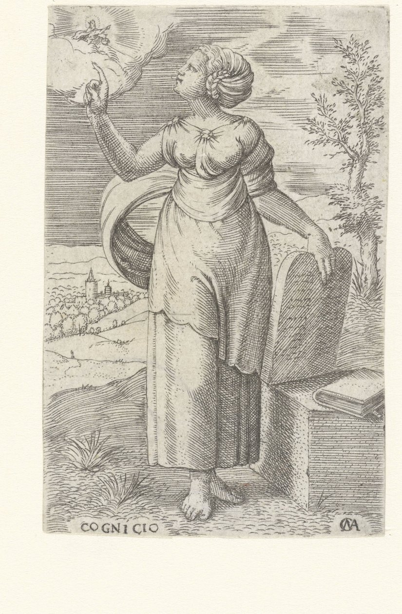 Visdom Cognicio (titel på objekt) Dyderne (serietitel) af Cornelis Massijs