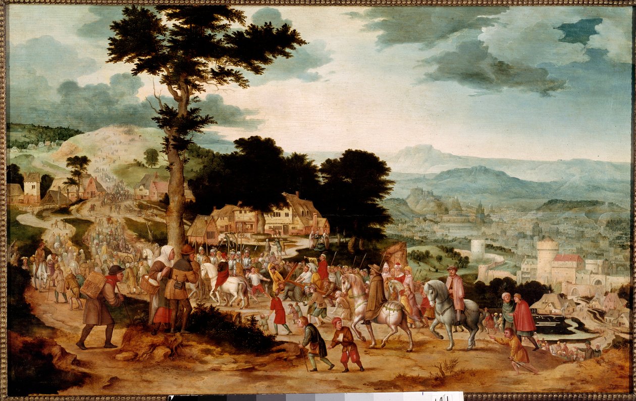 The Way of Calvary Maleri af Cornelis Massys (1508-1580) Prag fra det 16. århundrede, Nationalgalleriet af Cornelis Massys