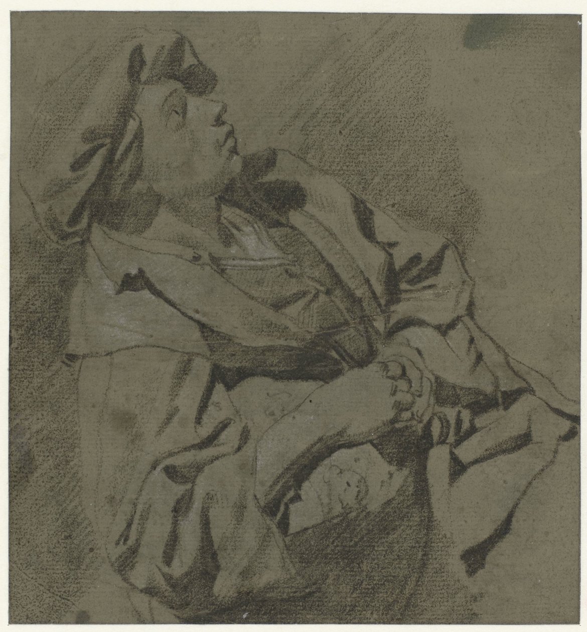Dreng i en baret, læner sig tilbage af Cornelis Pietersz. Bega