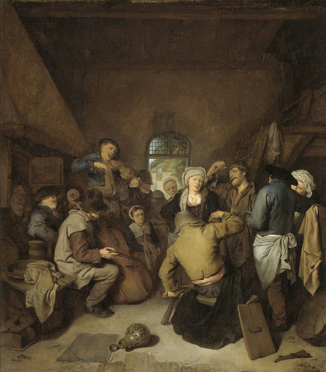 Bønder laver musik og danser af Cornelis Pietersz. Bega
