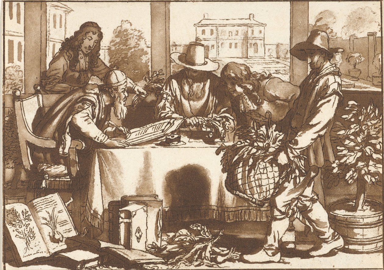 botaniker af Cornelis Ploos van Amstel (signed by artist)