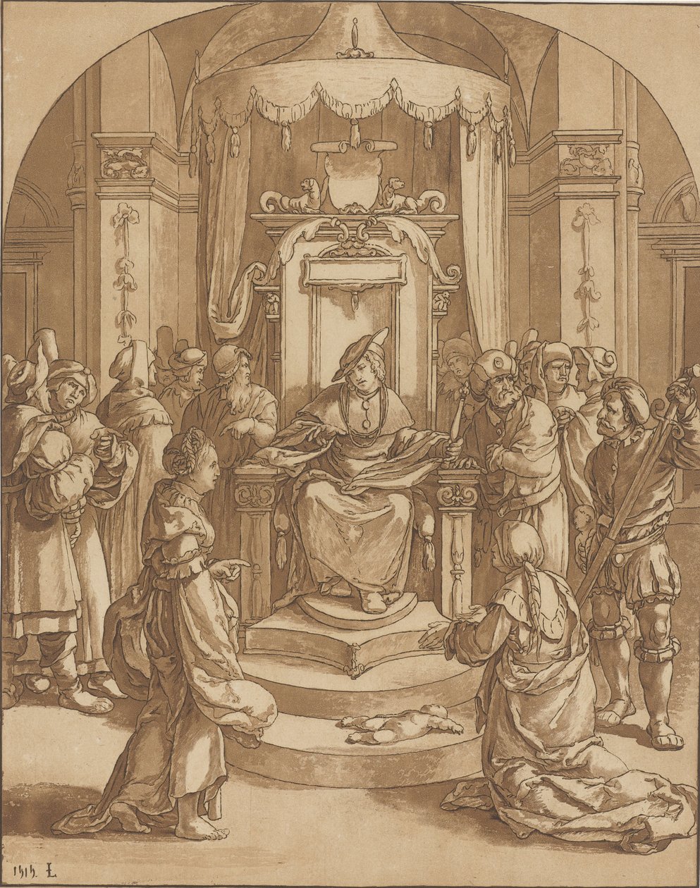 Salomons dom af Cornelis Ploos van Amstel (signed by artist)