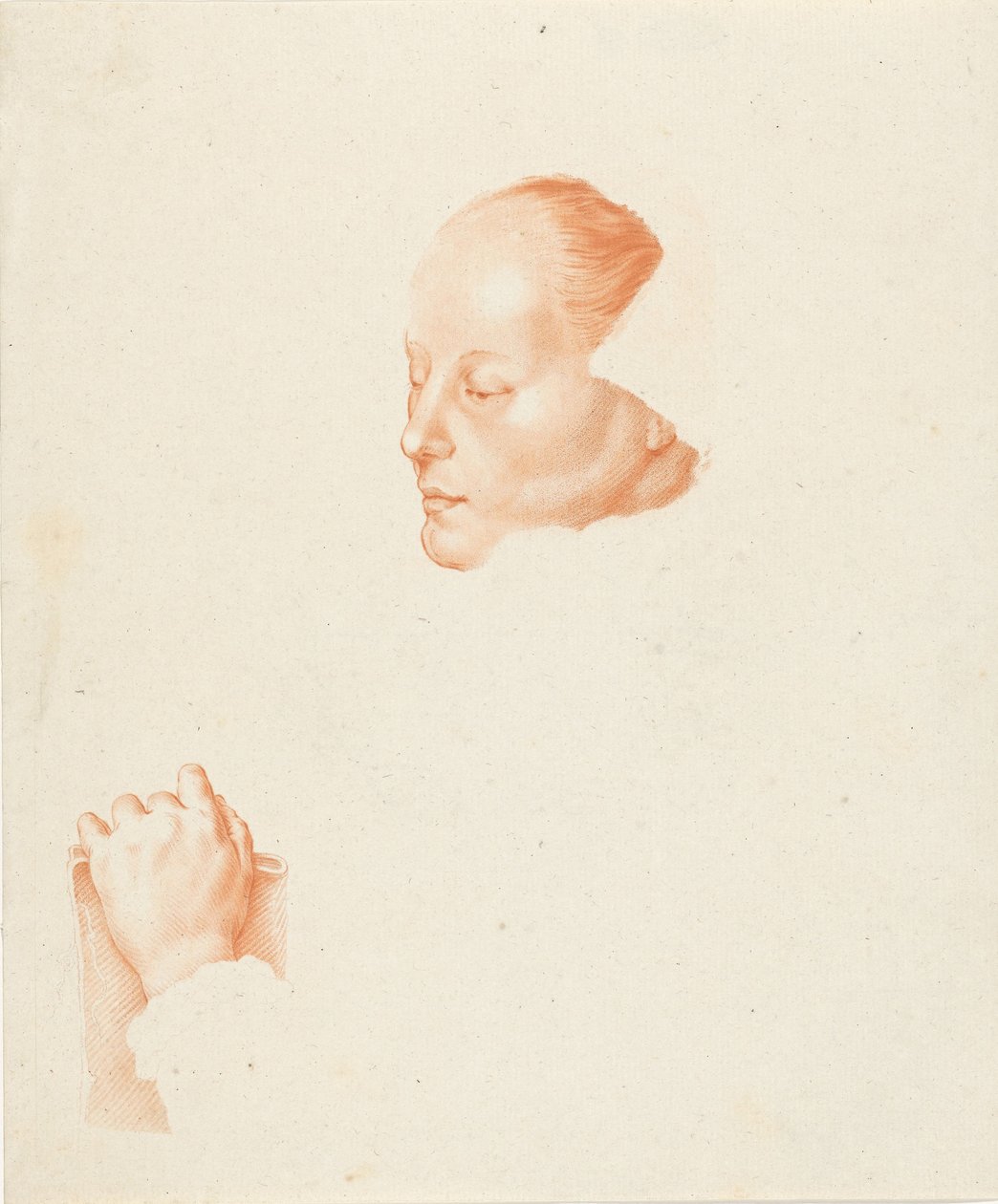 Portræt af en ung kvinde af Cornelis Ploos van Amstel (signed by artist)