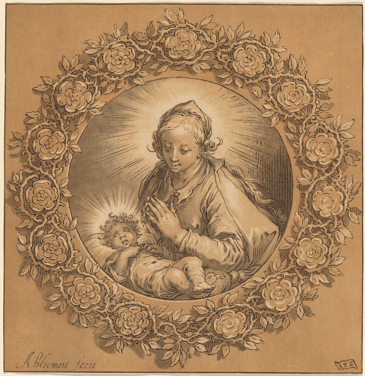 Madonna og barn, 1769. af Cornelis Ploos van Amstel