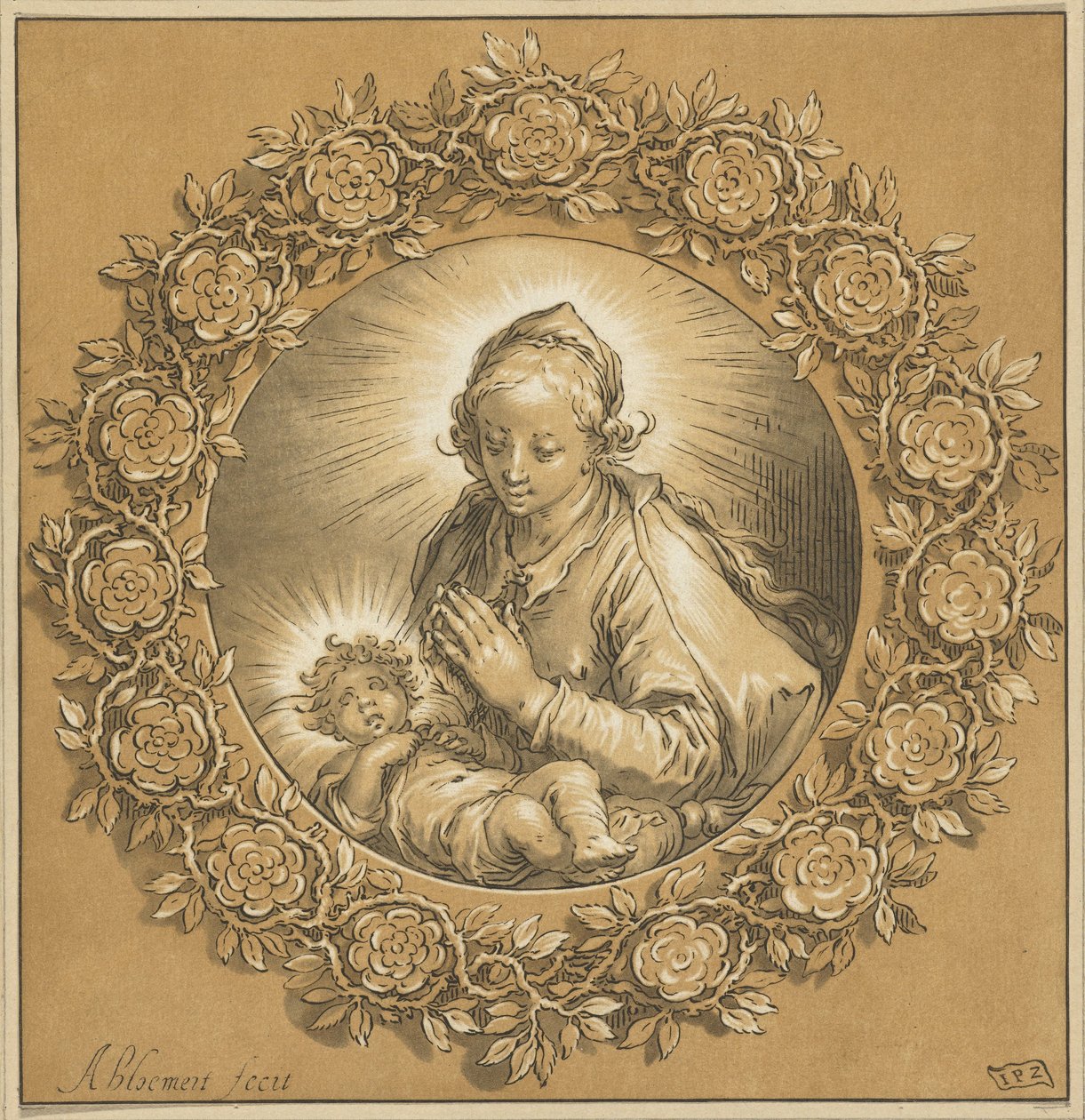 Maria med Kristusbarn Jomfru Maria og Jesusbarnet af Cornelis Ploos van Amstel