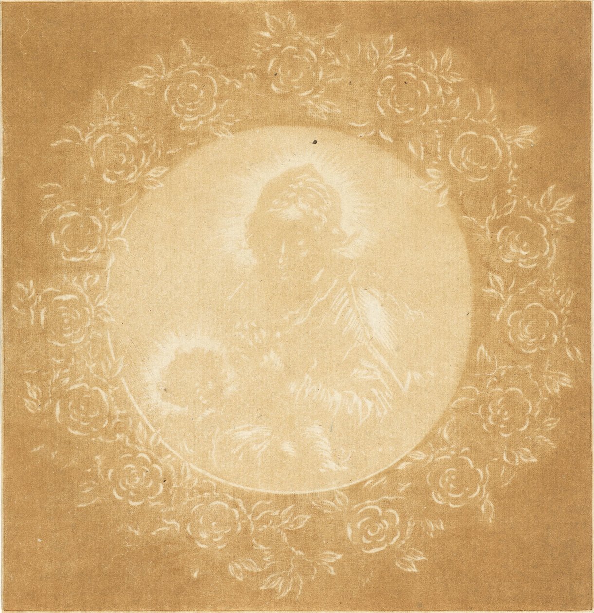 Mary med Kristus barn Jomfru Maria barnet Jesus af Cornelis Ploos van Amstel