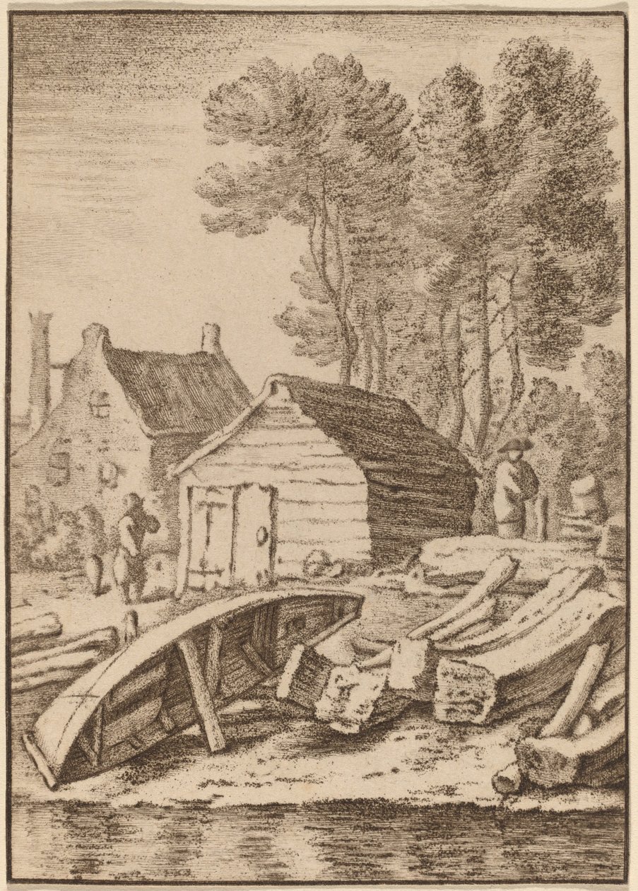 Skibsværft, 1761, udgivet 1765. af Cornelis Ploos van Amstel