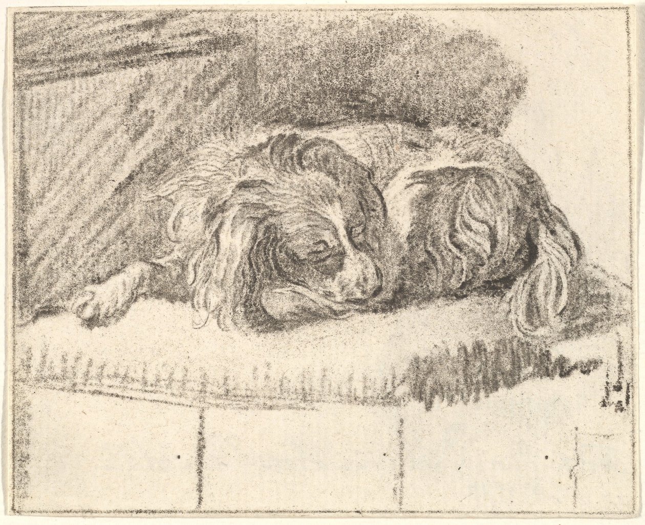 Sovende hund, 1777. af Cornelis Ploos van Amstel