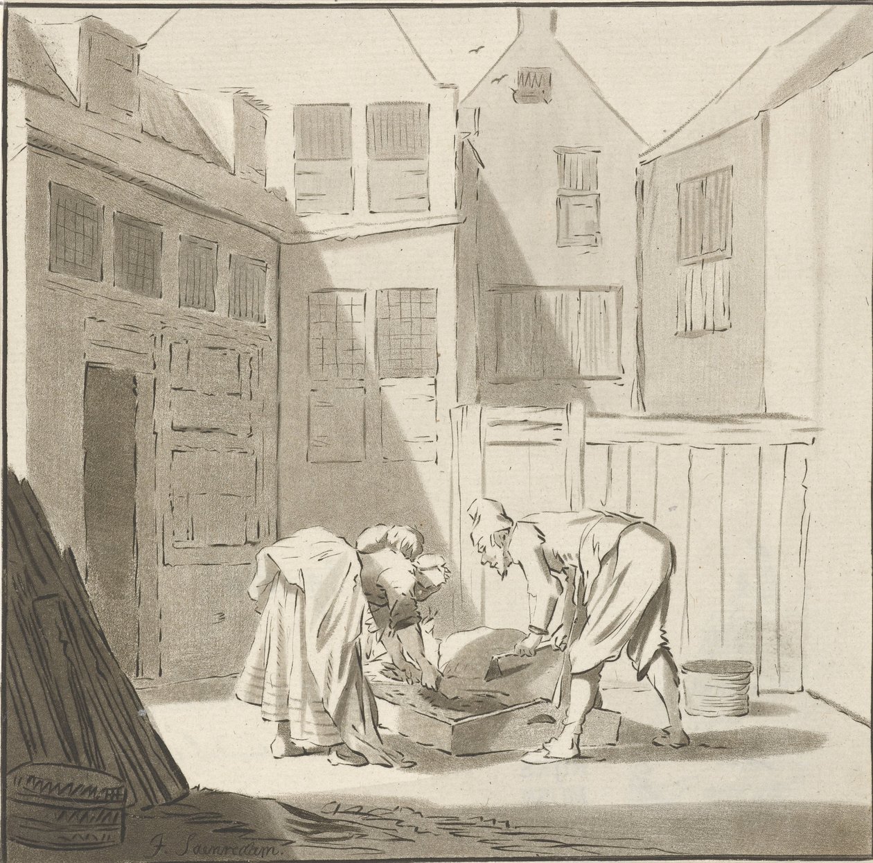 svineslagtning af Cornelis Ploos van Amstel
