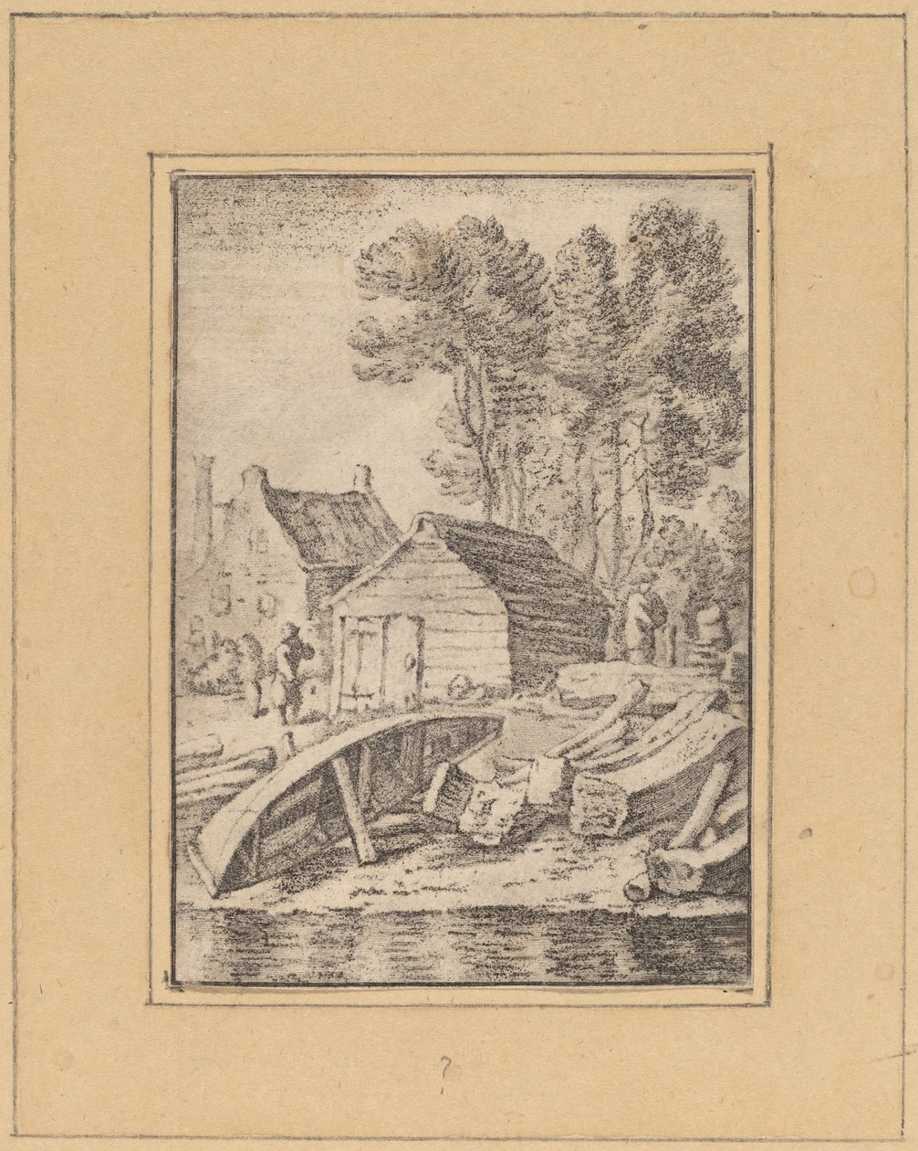 Skibsværft af Cornelis Ploos van Amstel after Herman Saftleven