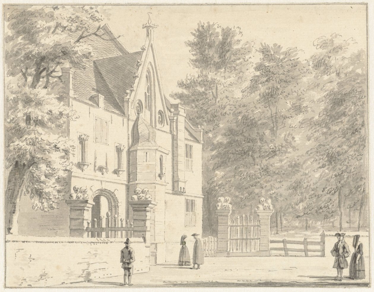 Bageste del af den store kirke i Edam af Cornelis Pronk