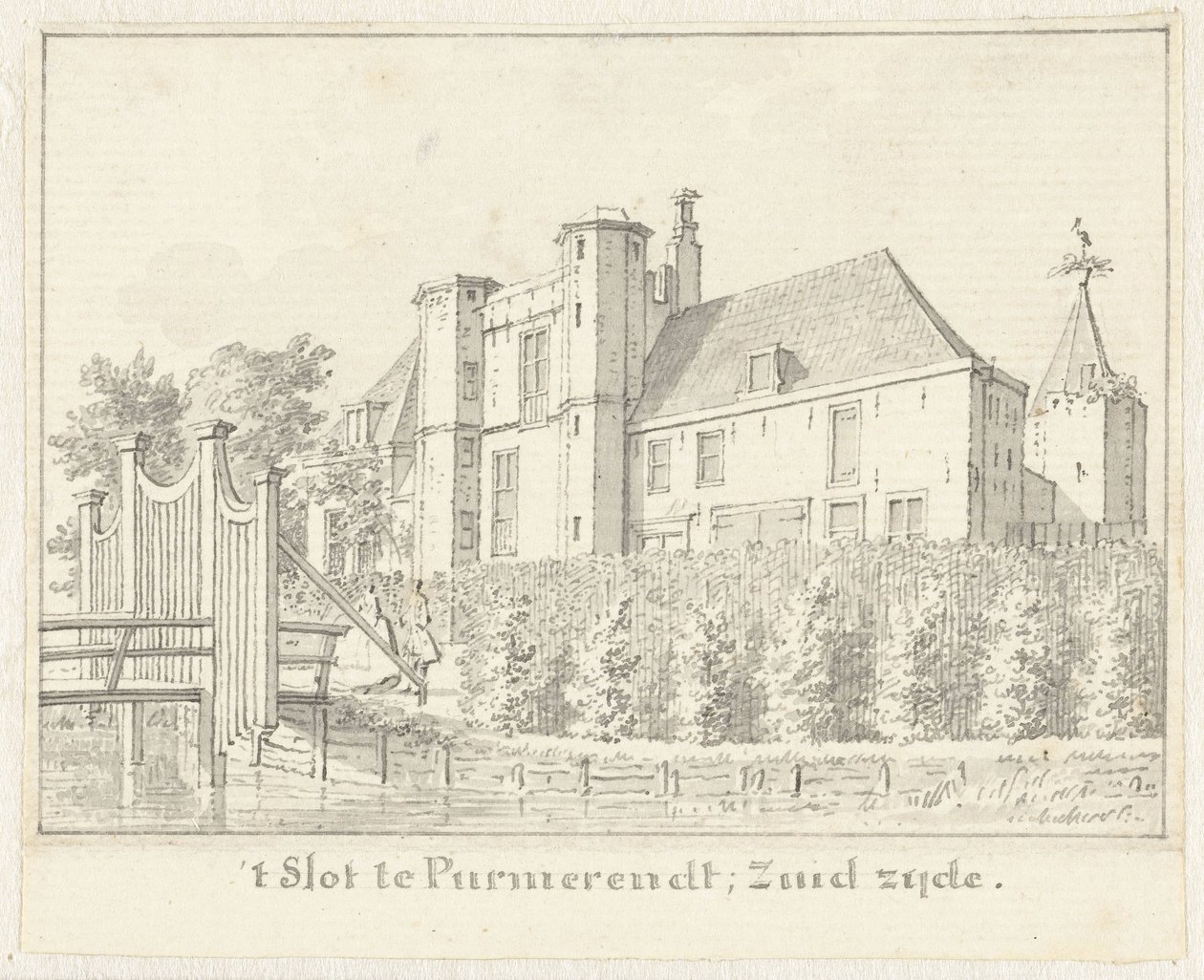 Slusen i Purmerend af Cornelis Pronk