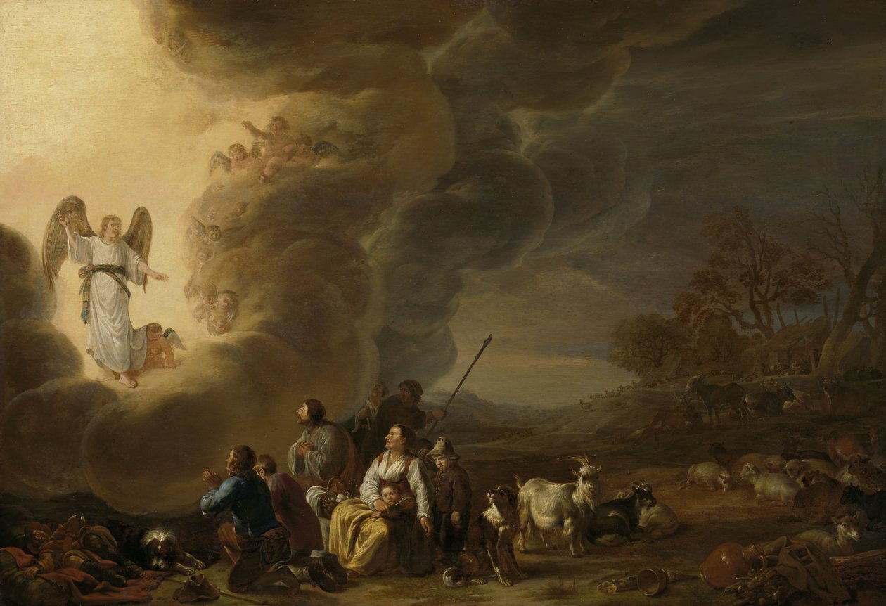 Bebudelsen til hyrden af Cornelis Saftleven