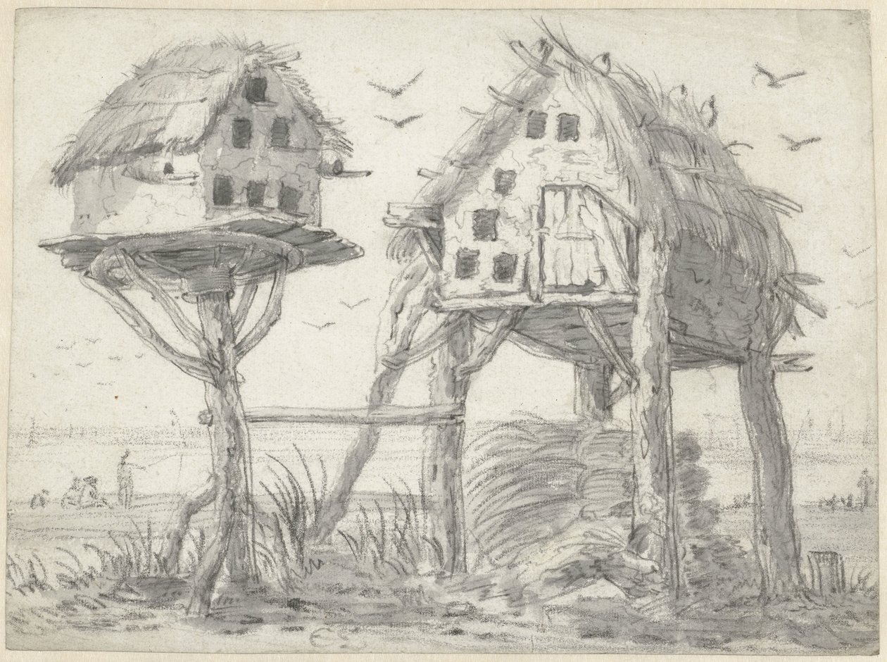 To duehuse af Cornelis Saftleven