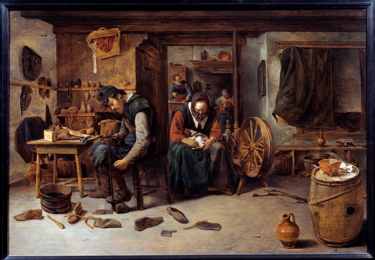 Savetier interiør af Cornelis Schack