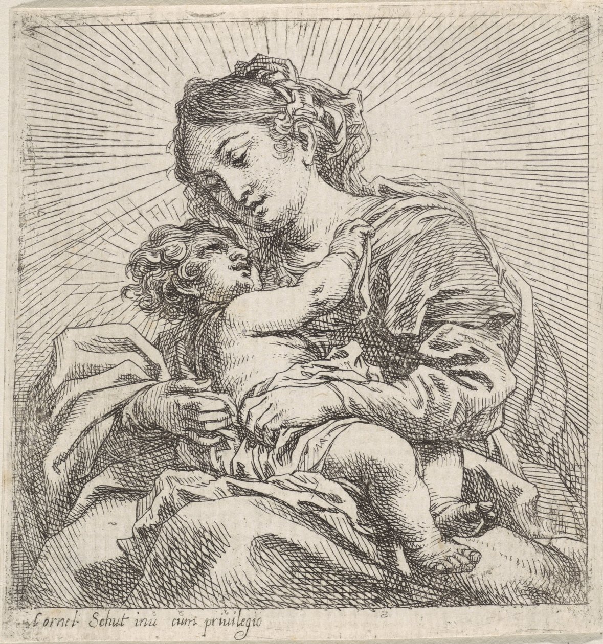 Madonna mødte venlig af Cornelis Schut (I)