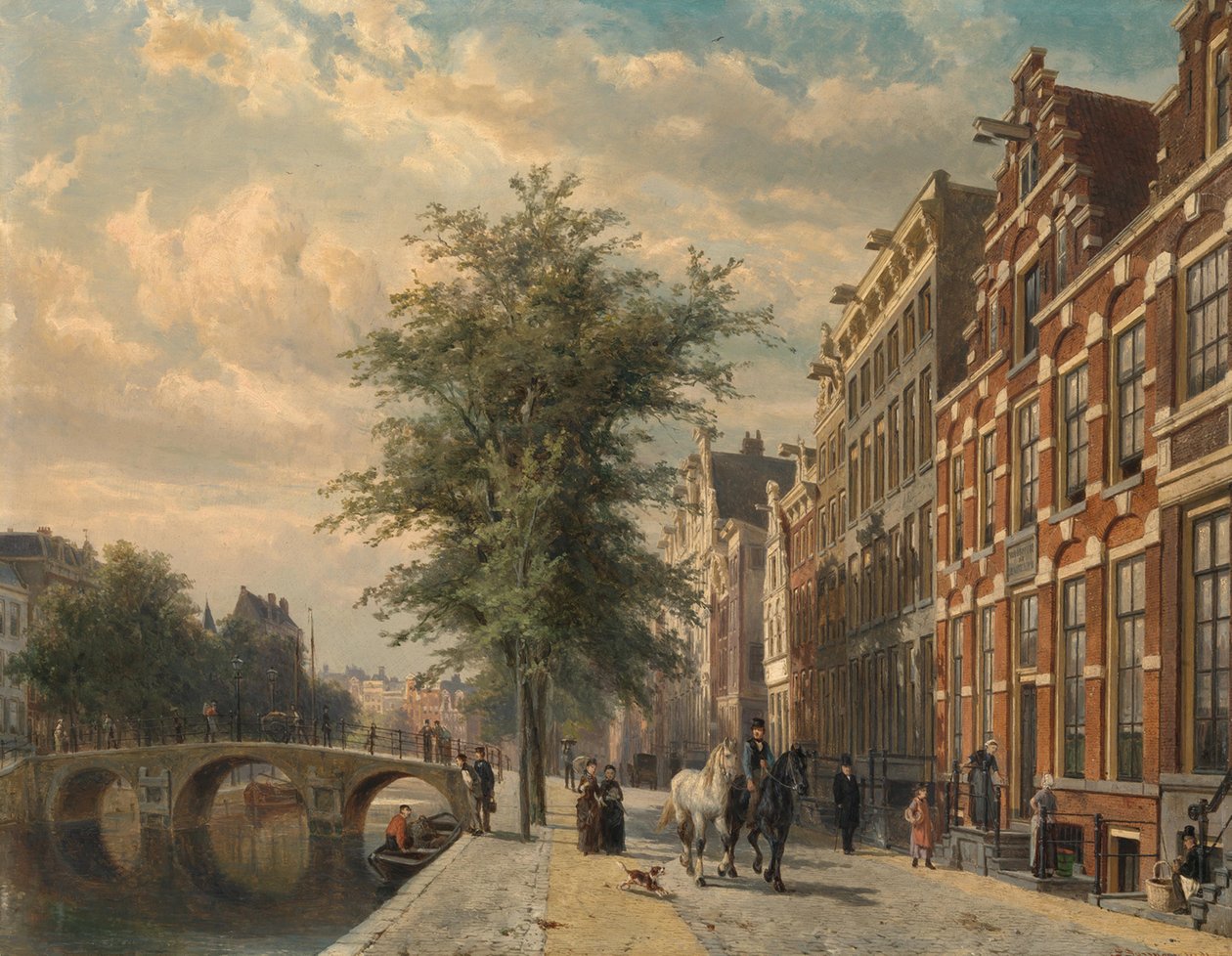 Det mennonitiske børnehjem De Oranjeappel på Herengracht 344 af Cornelis Springer