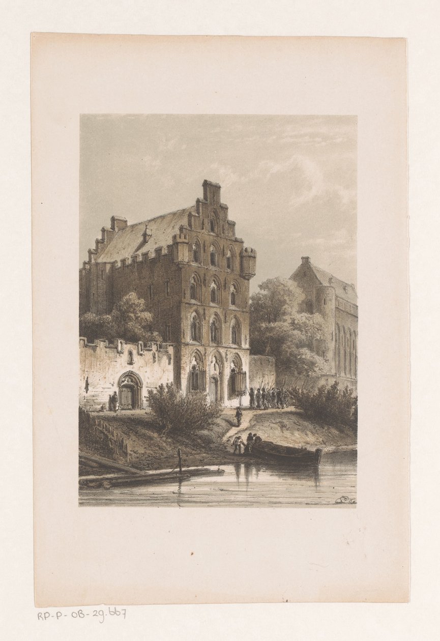 Huse langs vandet Adelshuse af Cornelis Springer