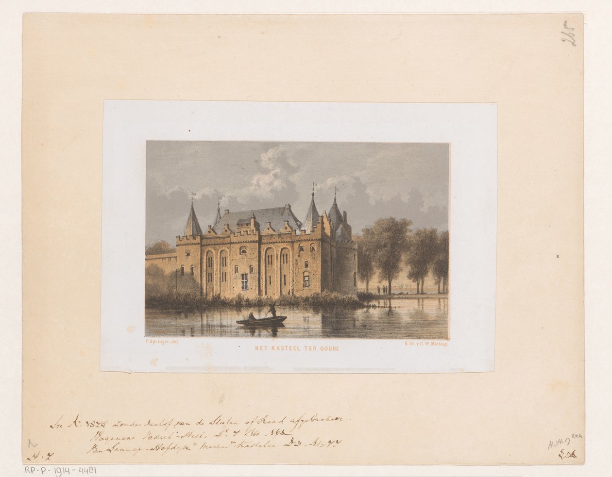 Slottet i Gouda Slottet i Goude (titel på objekt) af Cornelis Springer